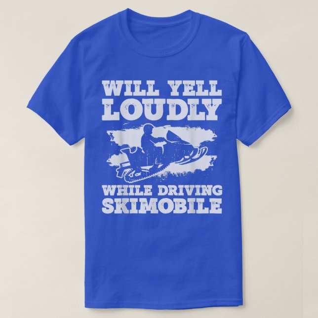T-shirt Snowmobile Riding And Motor Sled  (Design devant)