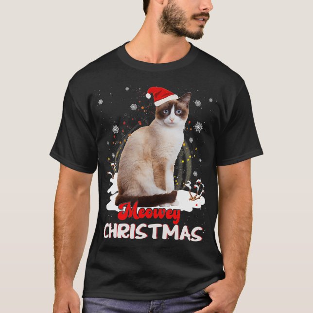 T-shirt Snowshoe Cat Owner Christmas (Devant)