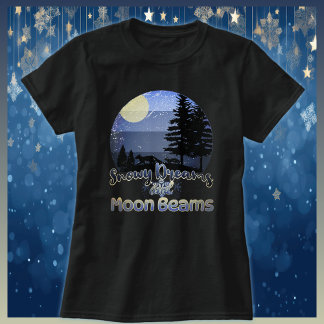T-shirt Snowy Dreams et Moonbeams Retro Sunset