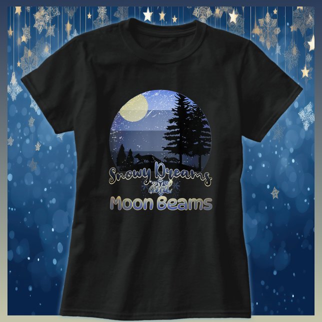 T-shirt Snowy Dreams et Moonbeams Retro Sunset (Créateur téléchargé)