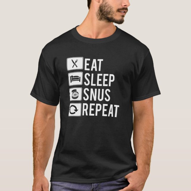 T-shirt Snus Idea No Smoker Nicotine Smokeless Tobacco (Devant)