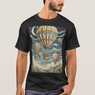 T-shirt Soar nostalgique : Ballons à air chaud Vintage en 