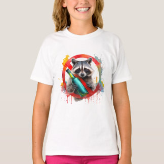 T-shirt Sobre, Raccoon, Sans alcool, non alcoolisé
