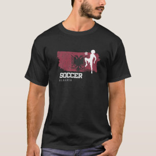 T-shirt Soccer Albanie Drapeau Football Femmes Football Fi