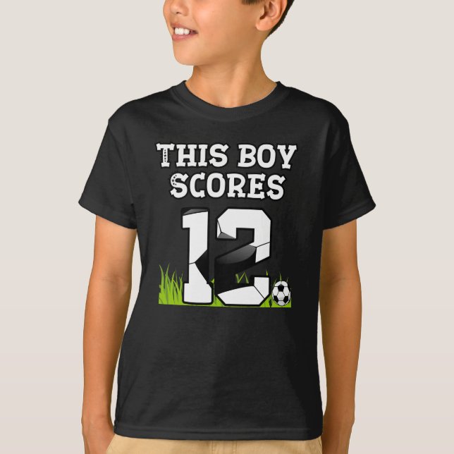 T-shirt Soccer Anniversaire - 12 ans Garçon - 12e annivers (Devant)