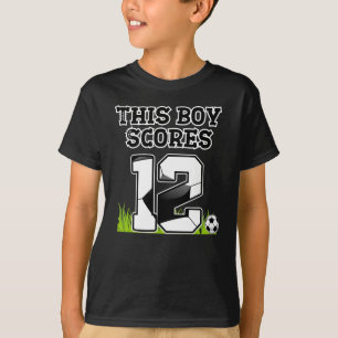 T-shirt Soccer Anniversaire - 12 ans Garçon - 12e annivers