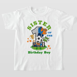 T-shirt Soccer Anniversaire Soeur garçon premier anniversa