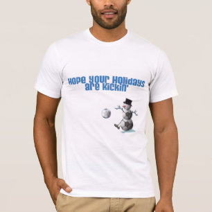 T-shirt Soccer Ball Snowman Noël