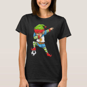 T-shirt Soccer Boy Dabbing Elf Squad Noël Argentine F