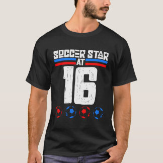 T-shirt Soccer C'Est Mon Étoile De Football À 16 Soccer
