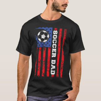 T-shirt Soccer Dad Usa Flag All American Fathers 