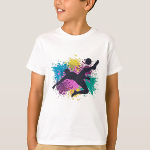 T-shirt Soccer Grungy Couleur Splashes
