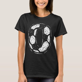 T-shirt Soccer Jersey Number 0 Sketched Soccer Ll Style Sp