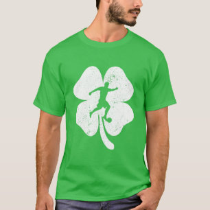 T-shirt Soccer Lover Jour de la Saint Patrick Leaf Clover 