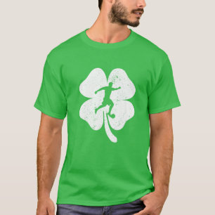 T-shirt Soccer Lover Jour de la Saint Patrick Leaf Clover 