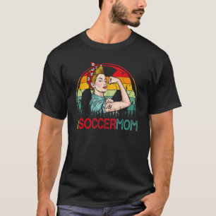 T-shirt Soccer Maman Soccer Ball Womens Retro Vintage 7