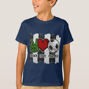 T-shirt Soccer paix et amour