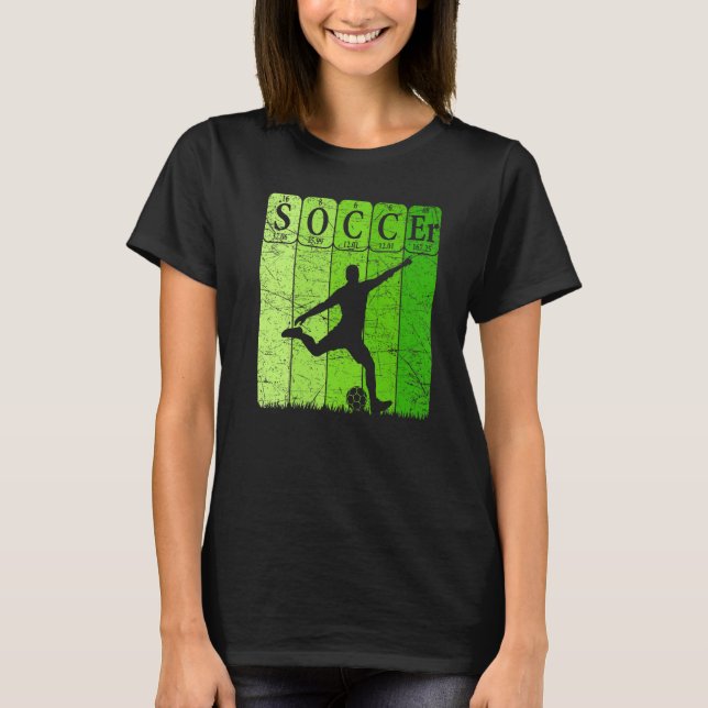 T-shirt Soccer Periodic Table Elements Soccer Player Nerd  (Devant)