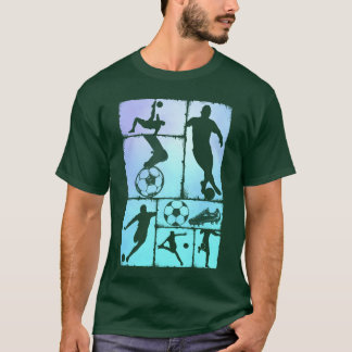 T-shirt Soccer Player Sports Men Boys Soccer vintage frien