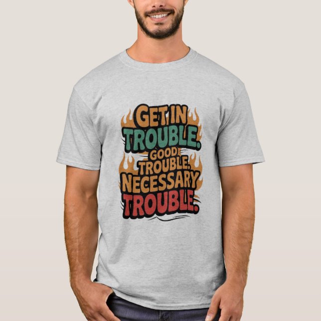 T-shirt Social John Lewis Tea Obtenez En Bons Problèmes Né (Devant)