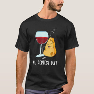 T-shirt Social Media Duet Design Pour Le Vin Et Le Fromage