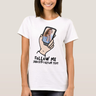 T-shirt Social Media Influencer Photo du téléphone du suiv