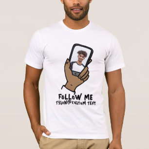 T-shirt Social Media Influencer Photo du téléphone du suiv