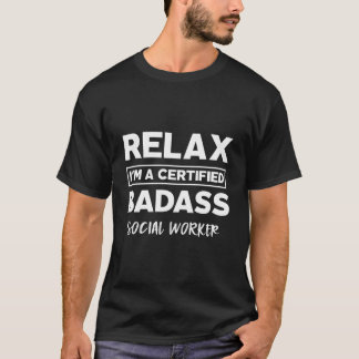 T-shirt Social Worker Certified Badass Job Work Anniversar