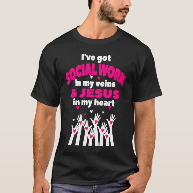 T-shirt Social Worker Work Christian MSW Graduation 2023 M (Devant)