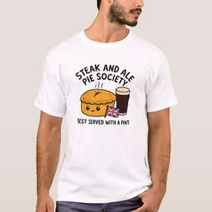 T-shirt Société de Cartoon de la tourte steak et ale