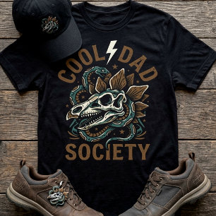T-shirt Société du Papa Cool Crâne de Dinosaure Serpent Vi