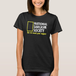 T-shirt Société Nationale Sarcasme Parodie Graphisme Nouve