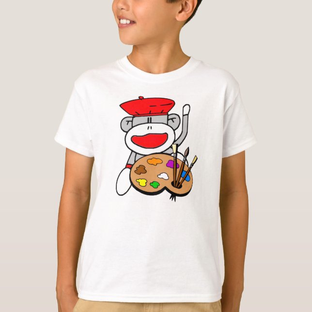 T-shirt Sock Monkey, artiste (Devant)