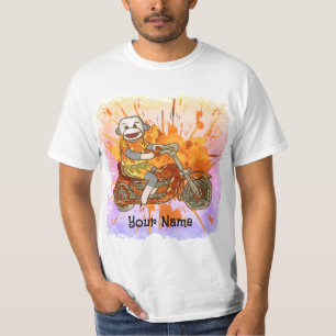 T-shirt Sock Monkey Biker