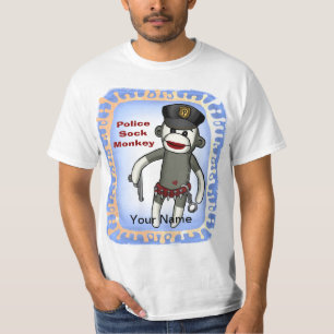 T-Shirt Sock Monkey Police