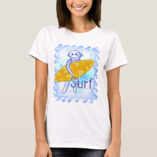 T-shirt Sock Monkey Surfer