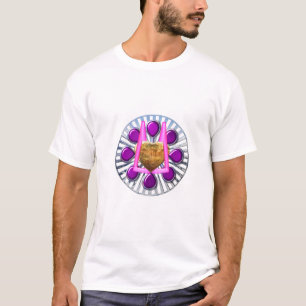 T-shirt Socle en métal doré