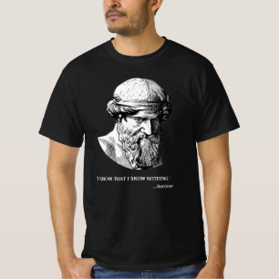 T-Shirt Socrate "Ne sais rien" Philosophe