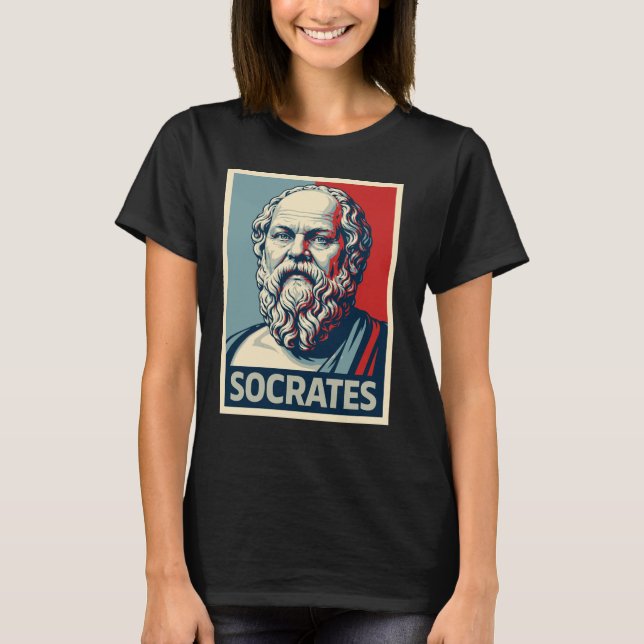 T-shirt Socrates Pop Art Portrait (Devant)