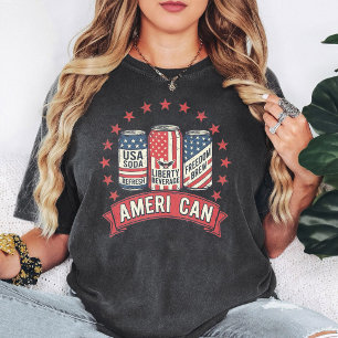 T-shirt Soda Ameri Can Rétro Usa Liberté Brew
