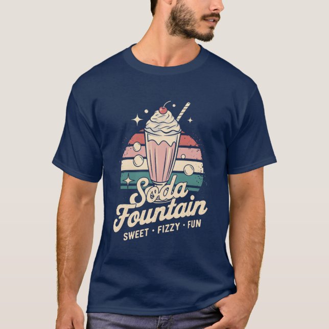 T-shirt Soda Fountain 1958 funny (Devant)