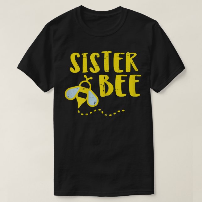 T-shirt Soeur Bee Cute Famille Correspondances Sis Filles  (Design devant)