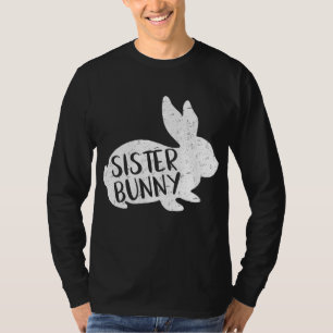 T-shirt Soeur Bunny Cute Matching Famille Pâques
