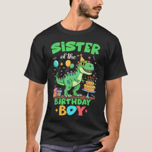 T-shirt Sœur de la famille de dinosaures T Rex du garçon d