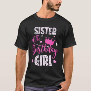 T-shirt Soeur De La Fille Anniversaire Cute Rose Matching
