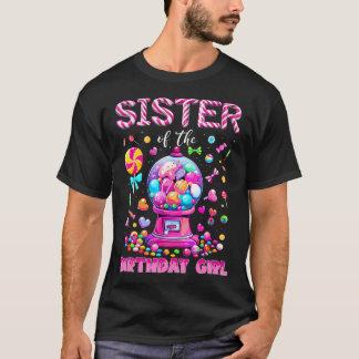 T-shirt Sœur de la fille d'anniversaire Bonbons Anniversai