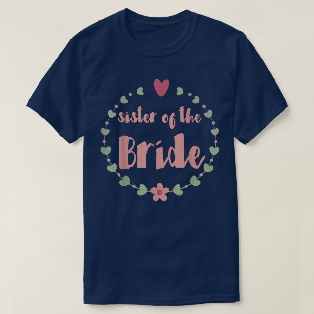 T-shirt Sœur de la mariée ,Élégante sœur de la mariée T (Design devant)