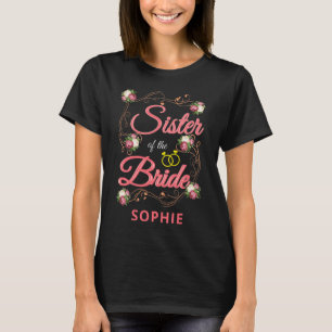 T-shirt Soeur de la mariée personnalisée pour la répétitio