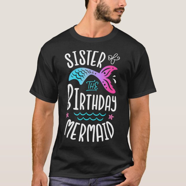 T-shirt Soeur De La Sirène D'Anniversaire Dons Femmes (Devant)