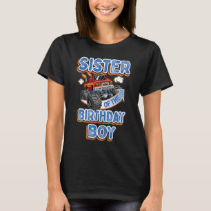 T-shirt Soeur De L'Anniversaire Boy Monster Truck Party